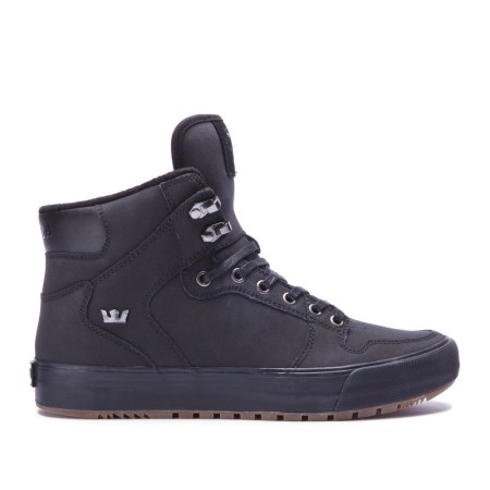 Supra Vaider Cold Weather Mens High Tops Shoes Black UK 78XRH